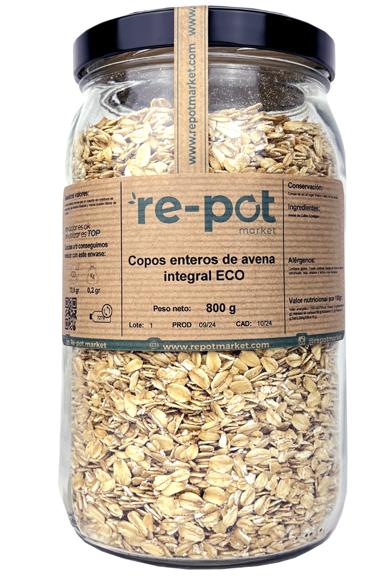 Copos enteros de avena ECO 800 g