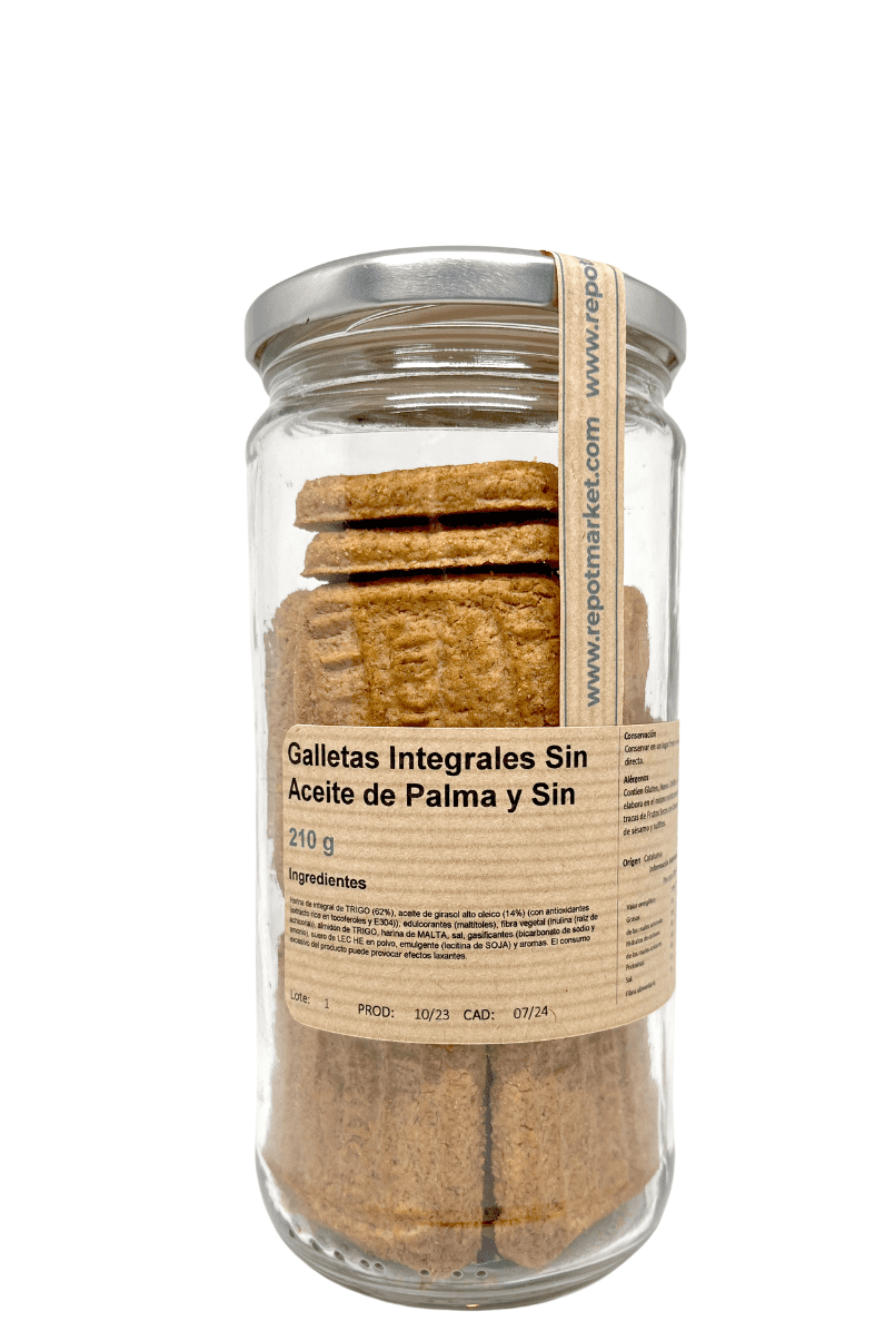 Galletas Integrales sin Aceite de palma y sin Azucar 210 g
