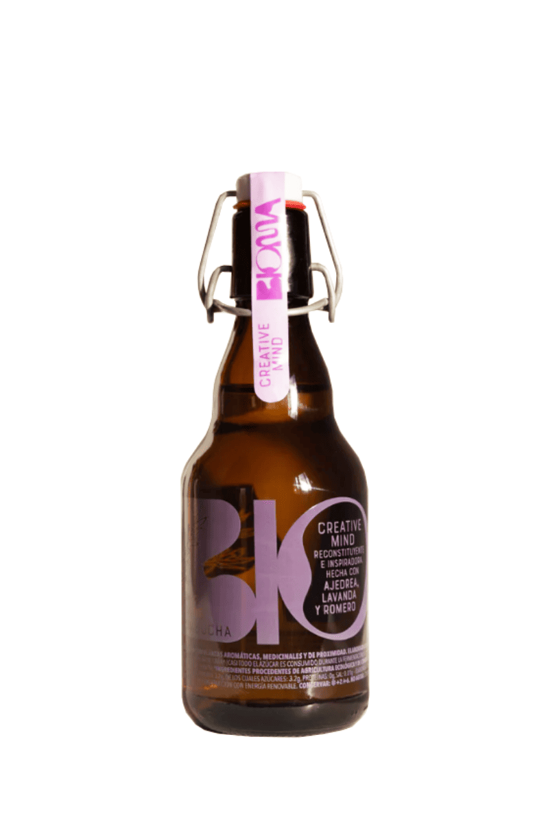 Kombucha de Romero, Menta y Lavanda 330 ml en vidrio retornable - Bioma