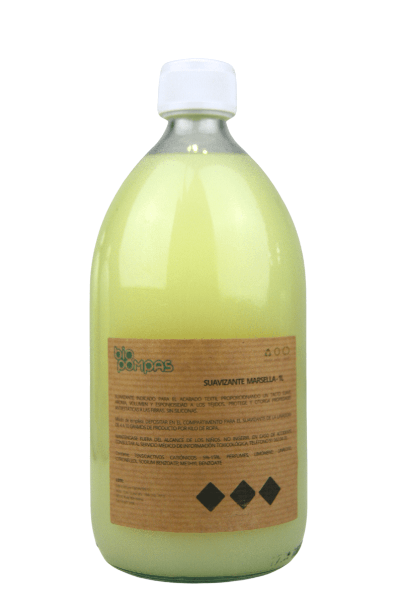 Marseille Textile Softener in returnable glass 1L - Bio Pompas
