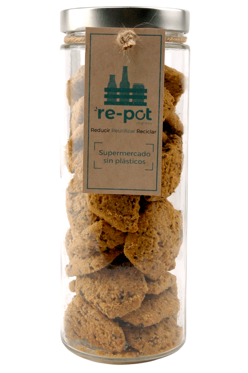 Spelled Biscuits with Cereals and Seeds in returnable glass 350 g
