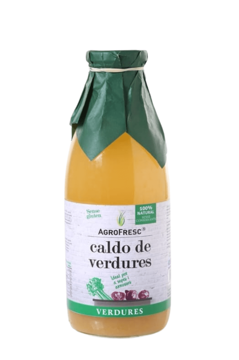 Brou de verdures en vidre retornable 1L- Agrofresc