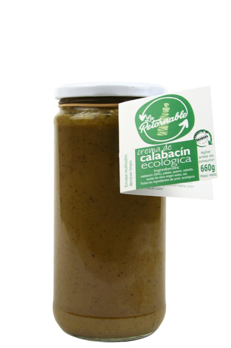 Crema artesana de Carbassó Ecològic en vidre retornable 720 ml
